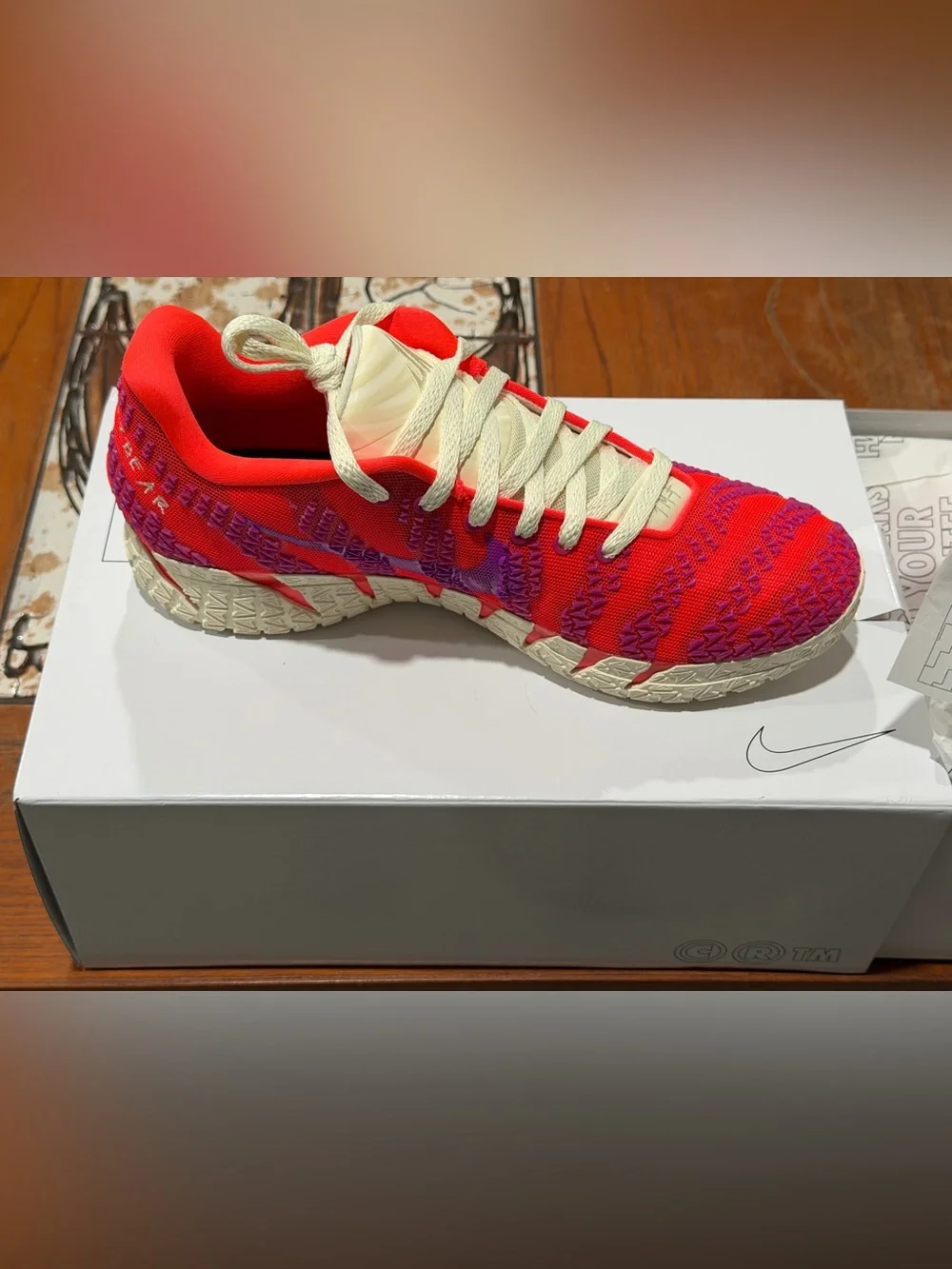 Men’s Nike by Andre Red and Purple Athletic Shoes